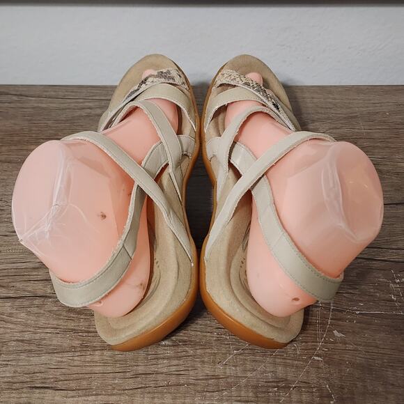 Abeo Laguna Womens Leather Sandals Size 9 Beige - Picture 5 of 9
